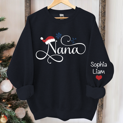 Lofaris Personalized Nana Christmas With Grandkid Sweatshirt