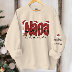 Lofaris Personalized Nana Claus Merry Christmas Sweatshirt