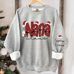 Lofaris Personalized Nana Claus Merry Christmas Sweatshirt