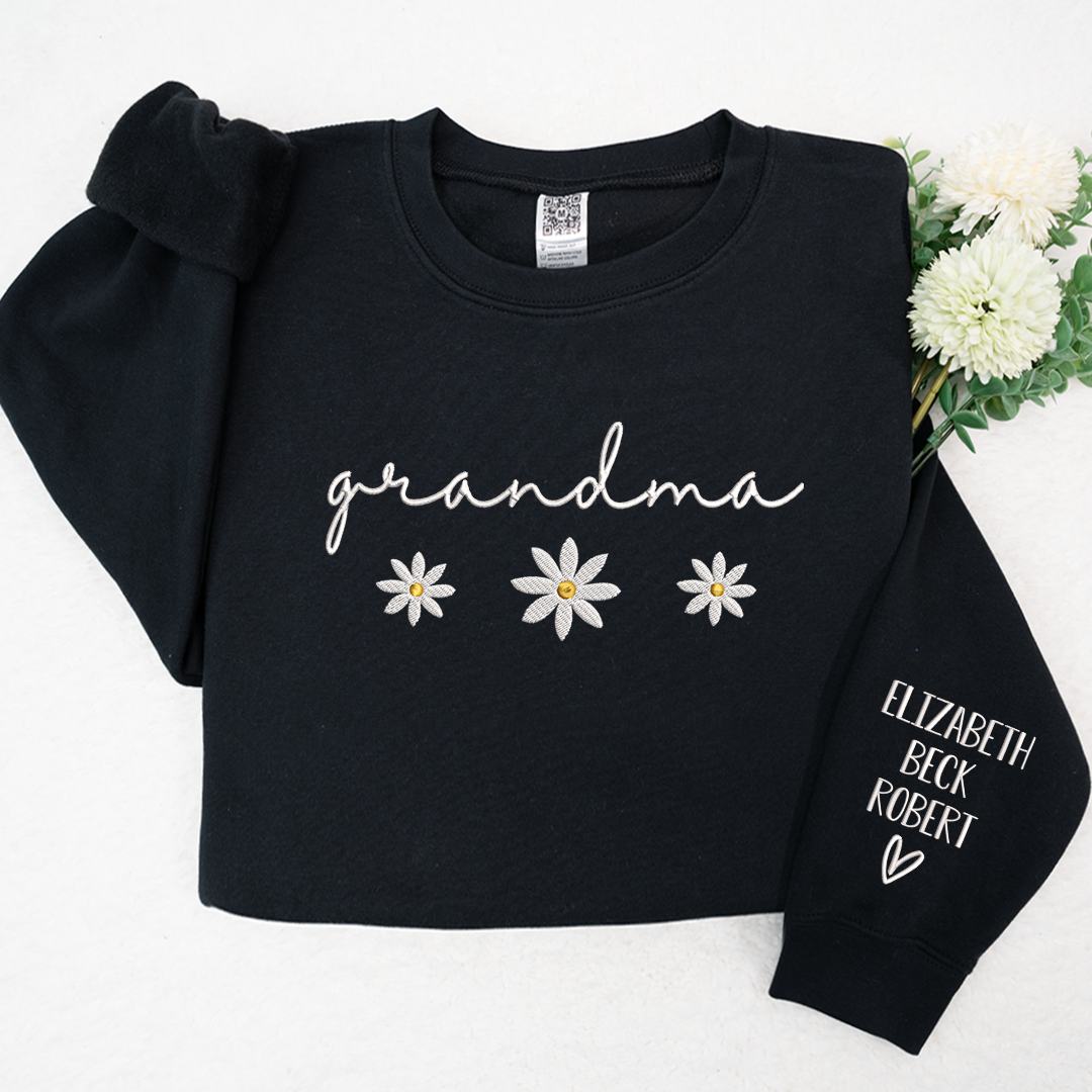 Lofaris Personalized Nana Daisy And Grandkids Sweatshirt