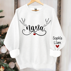 Lofaris Personalized Nana Deer Christmas And Kids Sweatshirt