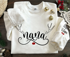 Lofaris Personalized Nana Deer Christmas And Kids Sweatshirt