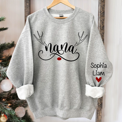 Lofaris Personalized Nana Deer Christmas And Kids Sweatshirt