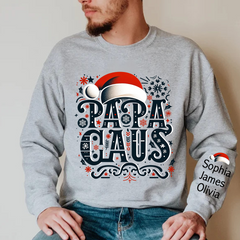 Lofaris Personalized Papa Claus Grandpa Custom Sweatshirt