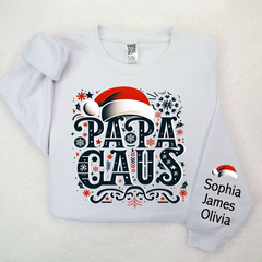 Lofaris Personalized Papa Claus Grandpa Custom Sweatshirt