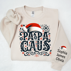 Lofaris Personalized Papa Claus Grandpa Custom Sweatshirt