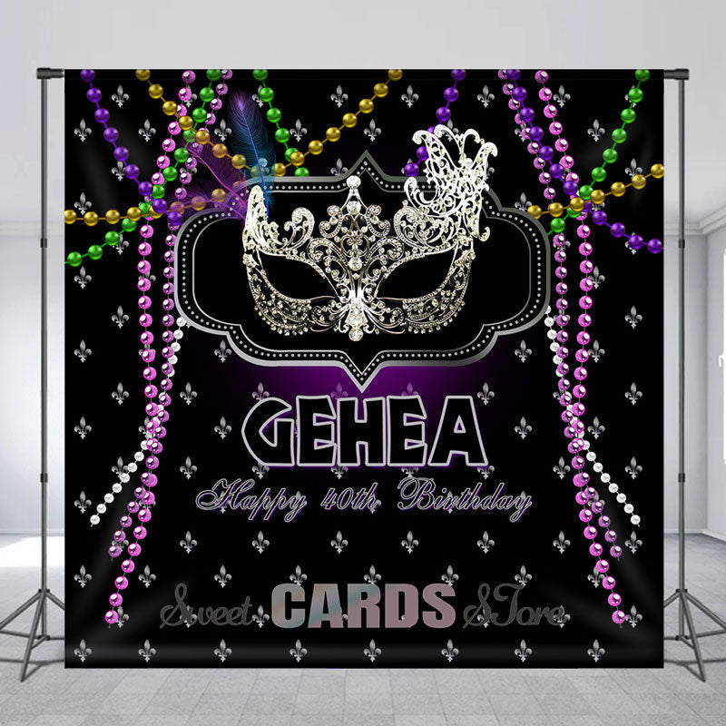 Lofaris Personalized Pearls 40Th Costume Birthday Backdrop