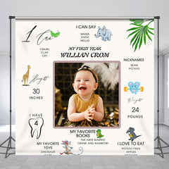 Lofaris Personalized Photo 1st Birthday Backdrop For Baby