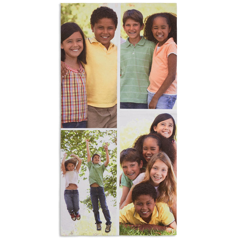 Personalized Photo Beach Towel - Photo Collage