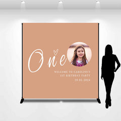 Lofaris Personalized Photo Welcome 1st Birthday Backdrop