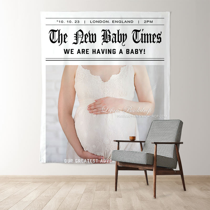 Lofaris Personalized Pregnancy Photo Baby Shower Backdrop