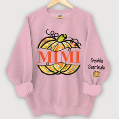 Lofaris Personalized Pumpkin Painted Mimi Fall Sweatshirt