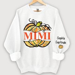 Lofaris Personalized Pumpkin Painted Mimi Fall Sweatshirt