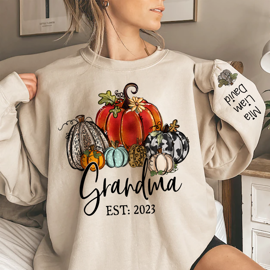 Lofaris Personalized Pumpkins Thanksgiving Fall Sweatshirt