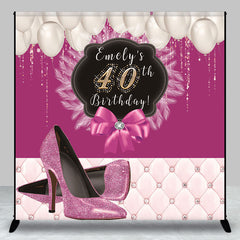 Lofaris Personalized Purple High Heel 40Th Birthday Backdrop