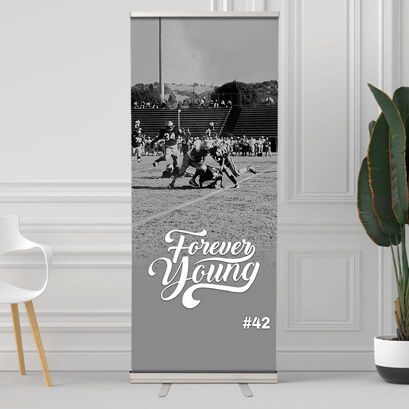 Lofaris Personalized Retro Photo Retractable Birthday Banner