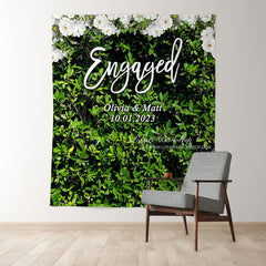 Lofaris Personalized Rustic Hedge Wedding Backdrop Decor