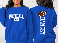 Lofaris Personalized Senior Football Mom Number Sweatshirt