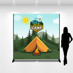 Lofaris Personalized Sky Mountain Forest Camp Party Backdrop