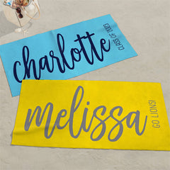 Lofaris Personalized Solid Color Beach Towel For Adults