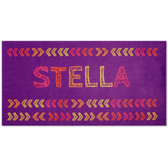 Lofaris Personalized Stencil Name Or Text Summer Beach Towel