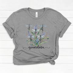 Lofaris Personalized Summer Dragonfly Family Flower T-Shirt