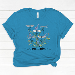 Lofaris Personalized Summer Dragonfly Family Flower T-Shirt