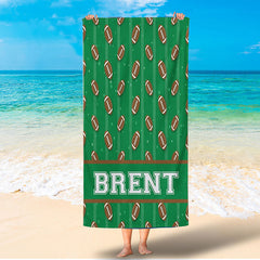 Lofaris Personalized Summer Football Sport Party Beach Towel