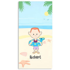 Lofaris Personalized Summer Seaside Beach Towel For Boy