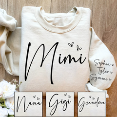 Lofaris Personalized Sweet Heart Mimi And Kids Sweatshirts