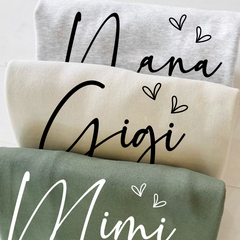 Lofaris Personalized Sweet Heart Mimi And Kids Sweatshirts