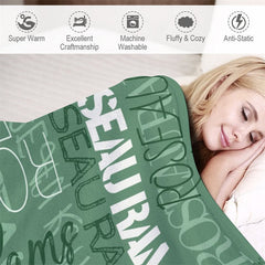 Lofaris Personalized Throws With Name Evergreen Blanket Gift