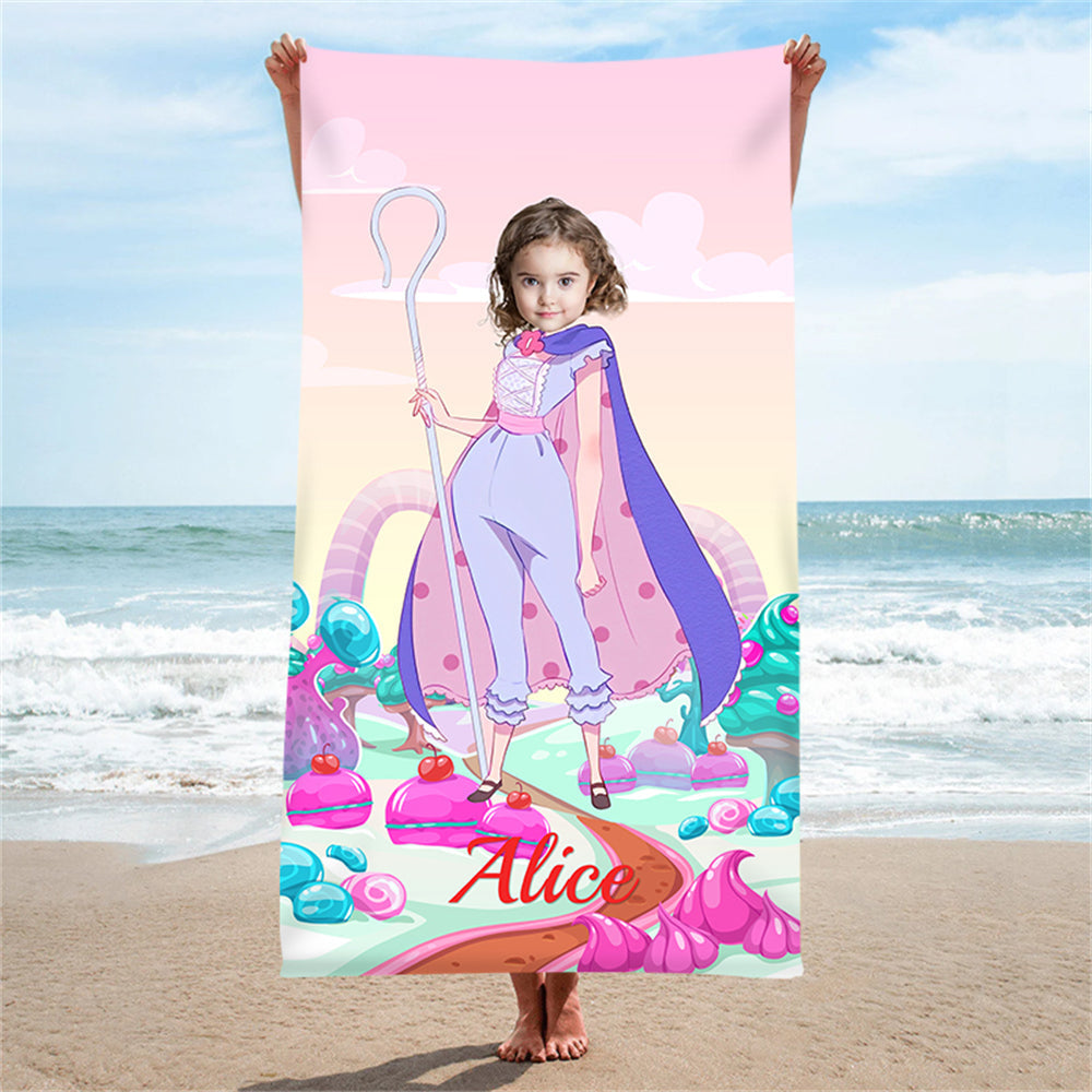 Lofaris Personalized Toy Story Bo Peep Beach Towel With Face