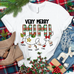 Lofaris Personalized Very Christmas Grandma And Kids T-Shirt