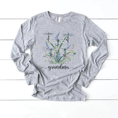 Lofaris Personalized Weeds Dragonfly Grandma Kids Longsleeve