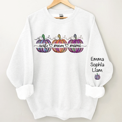 Lofaris Personalized Wife Mom Mimi Pumpkin Kids Sweatshirt