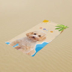 Lofaris Pet Portrait Personalized Summer Beach Towel for Gift