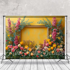 Lofaris Photo Frames Yellow Tulip Floral Backdrop