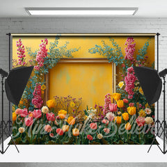 Lofaris Photo Frames Yellow Tulip Floral Backdrop