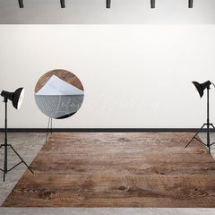 Lofaris Photoshoot Brown Wood Classic Texture Floor Backdrop