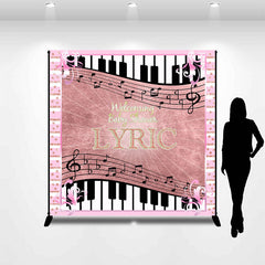 Lofaris Piano Rose Gold Music Theme Custom Baby Shower Backdrop