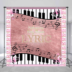 Lofaris Piano Rose Gold Music Theme Custom Baby Shower Backdrop