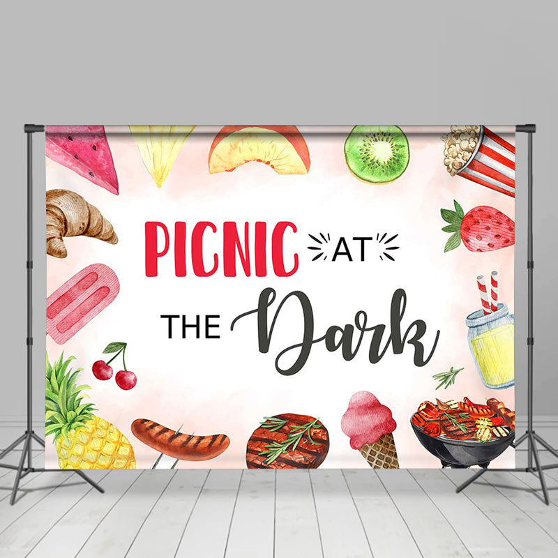 Lofaris Picnic At Dark Fruit Meat Ice Cream Party Backdrop