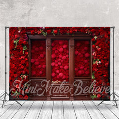 Lofaris Piled High Floral Wooden Door Frame Backdrop