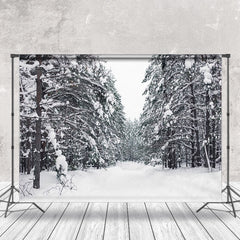 Lofaris Pine Forest After Heavy Snow Winter Photo Backdrop