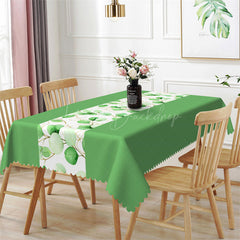 Lofaris Pine Green Leaves Branch Spring Rectangle Tablecloth