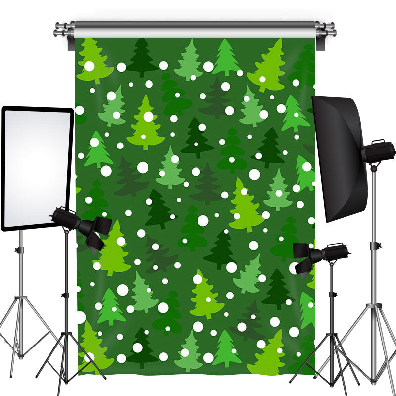 Lofaris Pine Tree Patterns Christmas Photography Backdrop