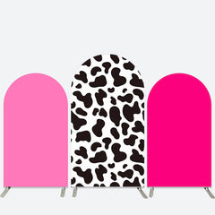 Lofaris Pink And Cow Color Birthday Party Arch Backdrop Kit