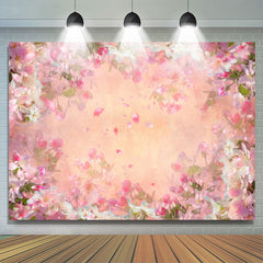 Lofaris Pink Blooming Floral Painting Wedding Backdrop