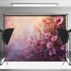 Lofaris Pink Blooming Flowers Fine Art Photography Backdrop